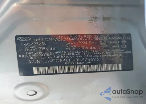 2018 Hyundai Elantra Sel из США, поврежденный, VIN 5NPD84LFXJH328693